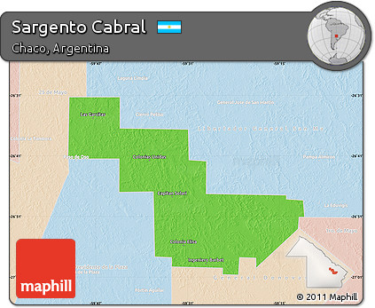 Political Map of Sargento Cabral, lighten