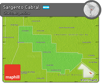 Political Map of Sargento Cabral, physical outside