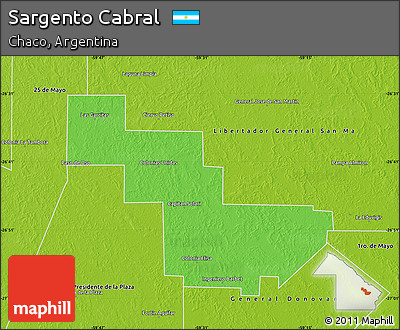 Political Map of Sargento Cabral, physical outside
