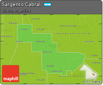 Political Map of Sargento Cabral, physical outside