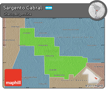 Political Map of Sargento Cabral, semi-desaturated