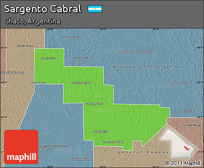 Political Map of Sargento Cabral, semi-desaturated