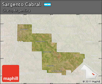 Satellite Map of Sargento Cabral, lighten