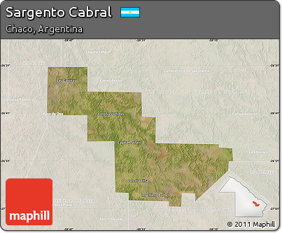 Satellite Map of Sargento Cabral, lighten