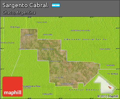 Satellite Map of Sargento Cabral, physical outside