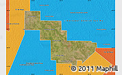 Satellite Map of Sargento Cabral, political outside
