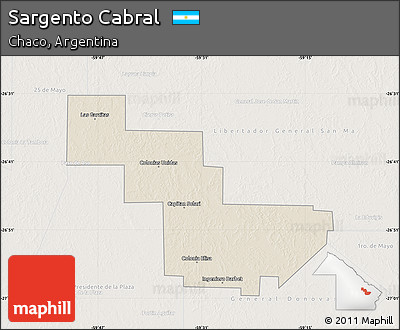 Shaded Relief Map of Sargento Cabral, lighten