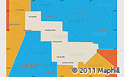 Shaded Relief Map of Sargento Cabral, political outside