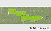 Physical Panoramic Map of Sargento Cabral, semi-desaturated