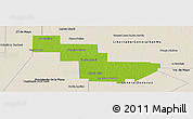 Physical Panoramic Map of Sargento Cabral, shaded relief outside