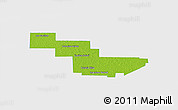 Physical Panoramic Map of Sargento Cabral, single color outside