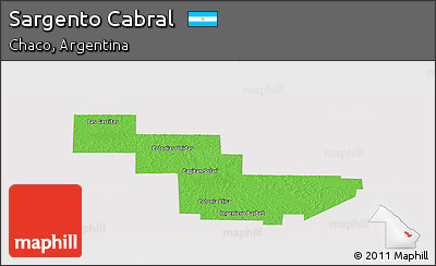 Political Panoramic Map of Sargento Cabral, cropped outside