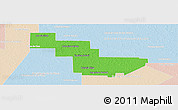 Political Panoramic Map of Sargento Cabral, lighten
