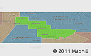 Political Panoramic Map of Sargento Cabral, semi-desaturated