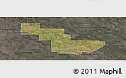 Satellite Panoramic Map of Sargento Cabral, darken, semi-desaturated