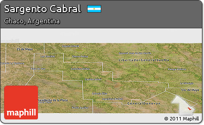 Satellite Panoramic Map of Sargento Cabral