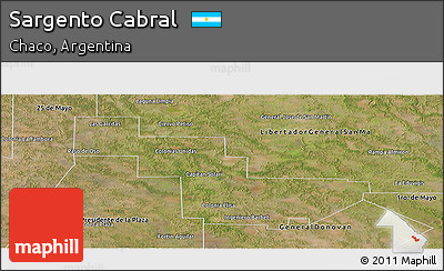 Satellite Panoramic Map of Sargento Cabral