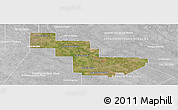 Satellite Panoramic Map of Sargento Cabral, lighten, desaturated