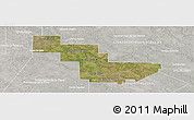 Satellite Panoramic Map of Sargento Cabral, lighten, semi-desaturated