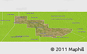 Satellite Panoramic Map of Sargento Cabral, physical outside