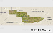Satellite Panoramic Map of Sargento Cabral, shaded relief outside