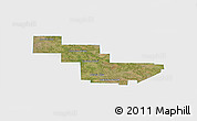 Satellite Panoramic Map of Sargento Cabral, single color outside