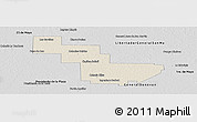 Shaded Relief Panoramic Map of Sargento Cabral, desaturated
