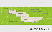 Shaded Relief Panoramic Map of Sargento Cabral, physical outside