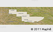 Shaded Relief Panoramic Map of Sargento Cabral, satellite outside