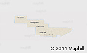 Shaded Relief Panoramic Map of Sargento Cabral, single color outside
