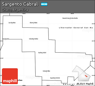 Blank Simple Map of Sargento Cabral