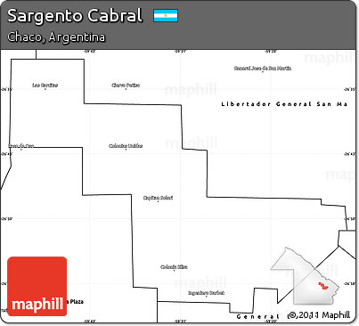 Blank Simple Map of Sargento Cabral