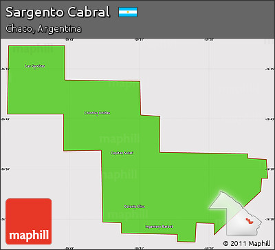 Political Simple Map of Sargento Cabral, cropped outside