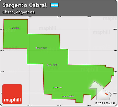 Political Simple Map of Sargento Cabral, cropped outside