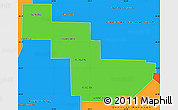 Political Simple Map of Sargento Cabral