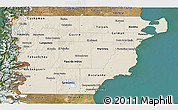 Shaded Relief 3D Map of Chubut, satellite outside