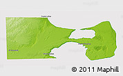 Physical 3D Map of Biedma, cropped outside