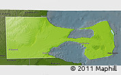 Physical 3D Map of Biedma, darken