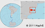 Gray Location Map of Biedma