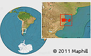 Satellite Location Map of Biedma