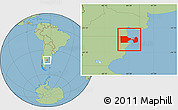 Savanna Style Location Map of Biedma