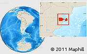 Shaded Relief Location Map of Biedma