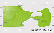 Physical Map of Biedma, cropped outside