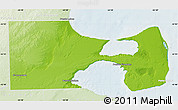 Physical Map of Biedma, lighten