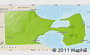 Physical Map of Biedma, shaded relief outside