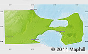 Physical Map of Biedma, single color outside