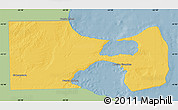 Savanna Style Map of Biedma, single color outside