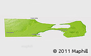 Physical Panoramic Map of Biedma, cropped outside
