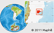Physical Location Map of Escalante, highlighted country