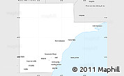 Silver Style Simple Map of Escalante